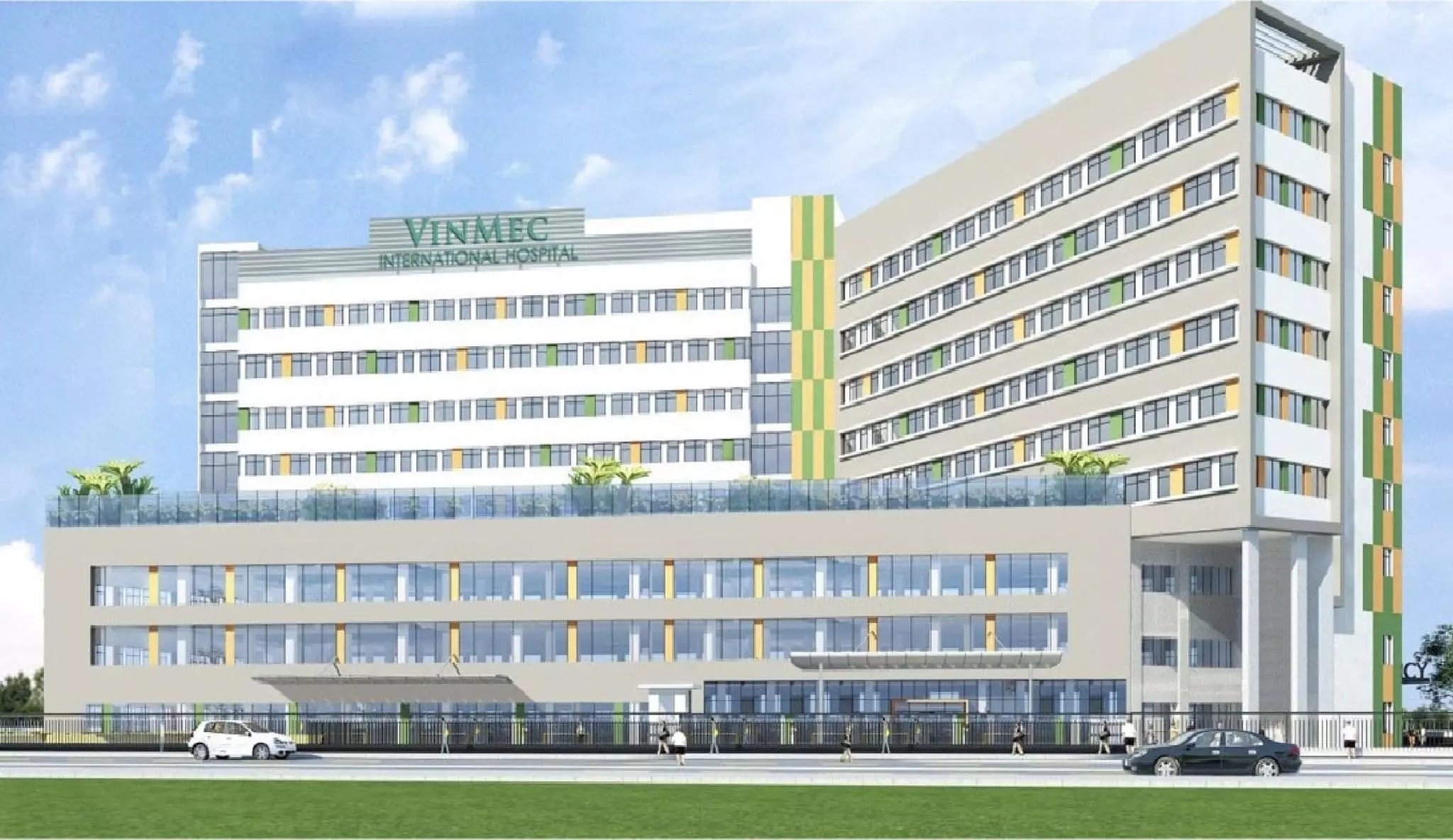 Phối cảnh bệnh viện Vinmec tiêu chuẩn quốc tế tại đại đô thị Vinhomes Hóc Môn