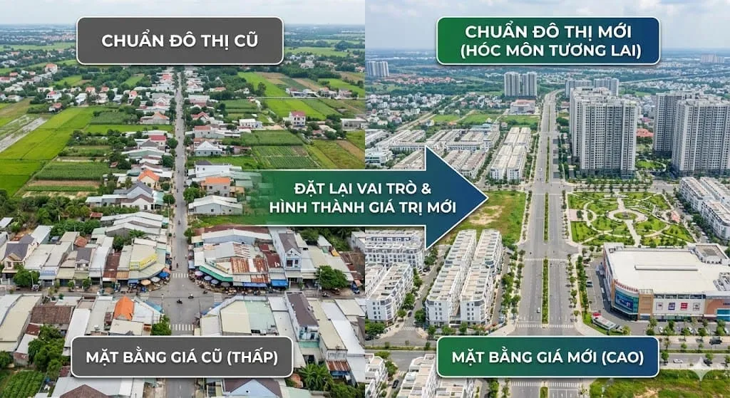 Đại đô thị hình thành làm thay đổi chuẩn so sánh và kích hoạt quá trình định giá lại