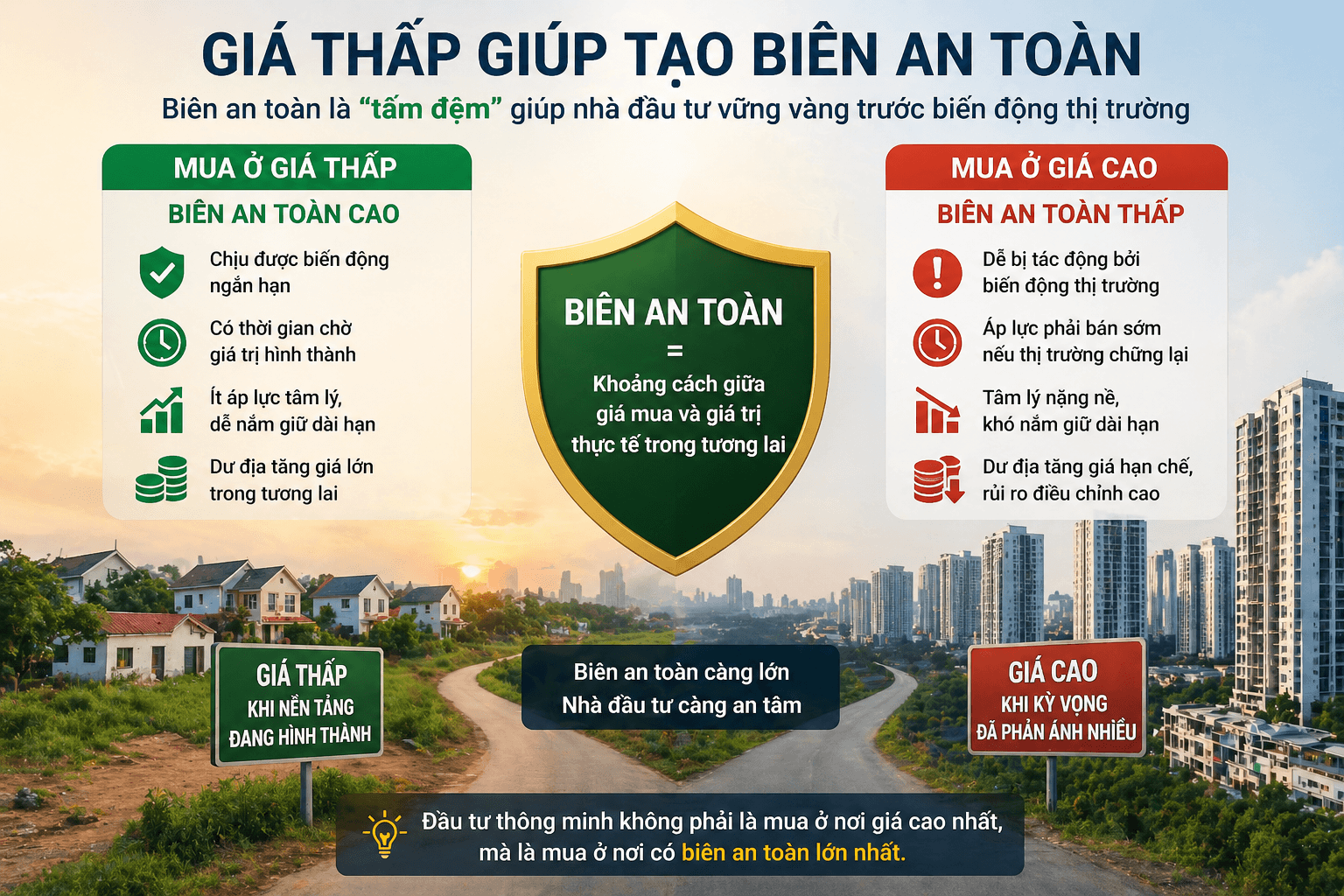 giá thấp giúp tạo biên an toàn 