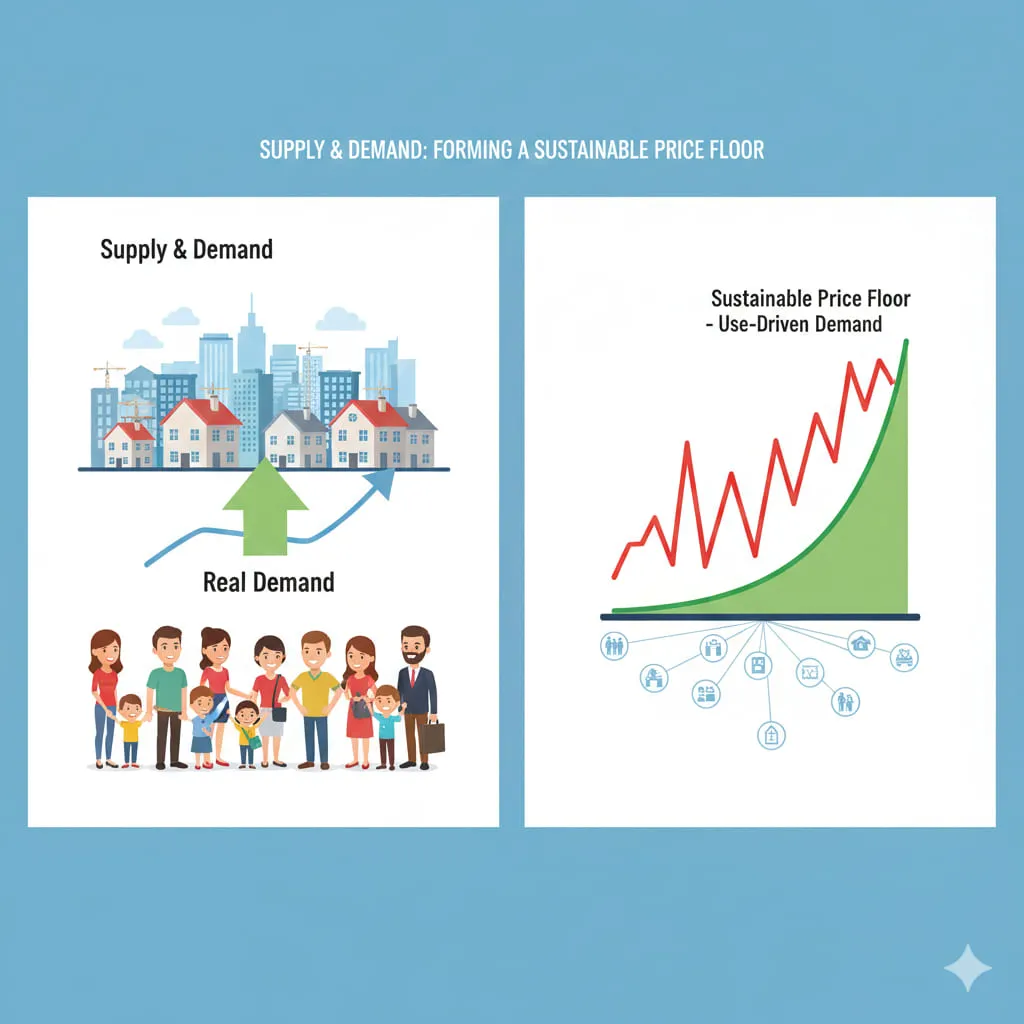 Nhu cầu thật tạo nền giá và nhu cầu đầu cơ tạo biên độ cho bất động sản
