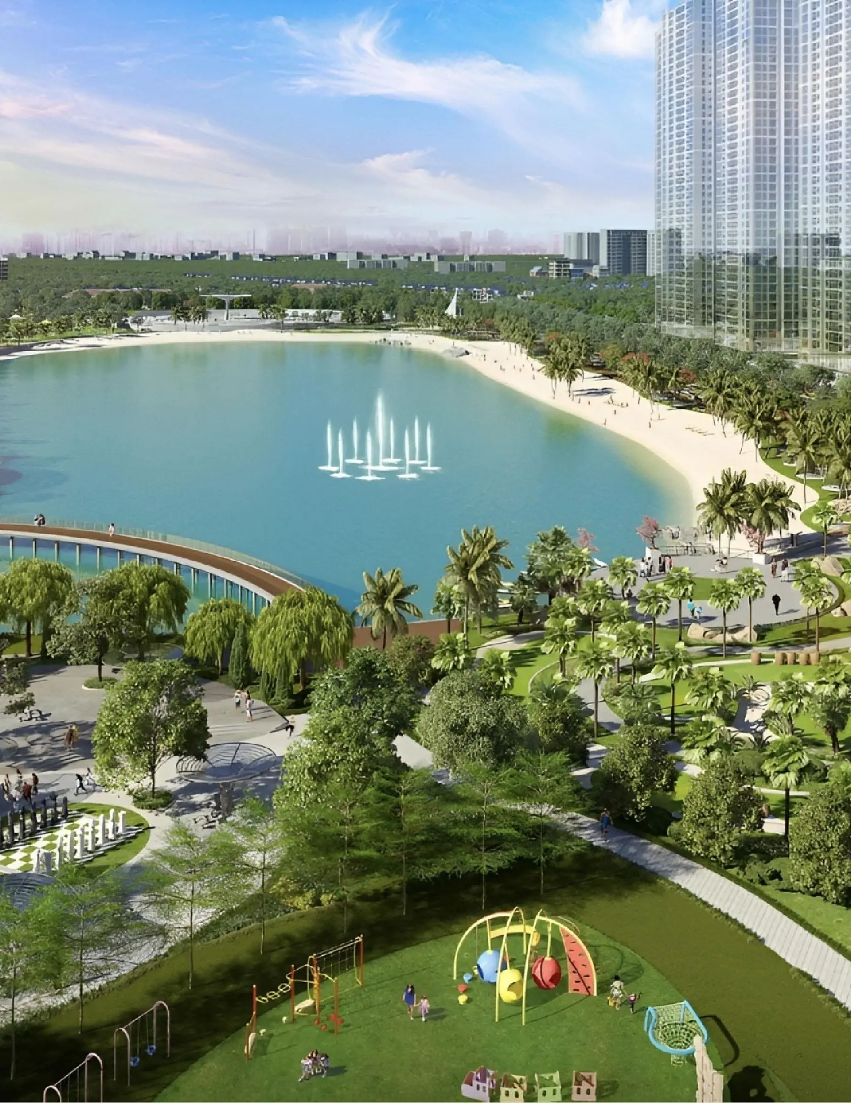 Phối cảnh tổng thể dự án Vinhomes Hóc Môn nhìn từ trên cao