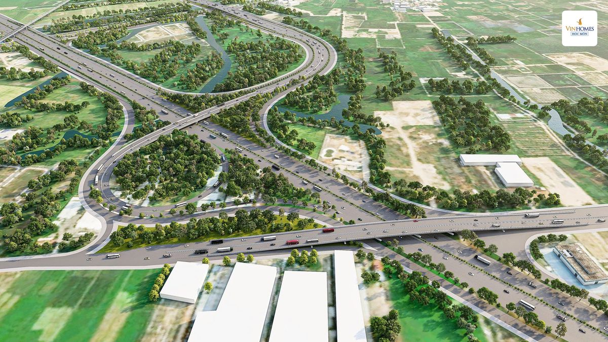 Hạ tầng giao thông Hóc Môn nhìn từ trên cao