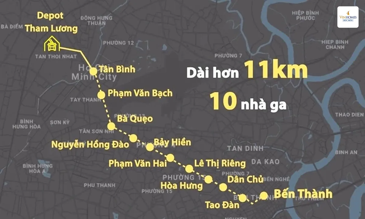 Tuyến Metro Hóc Môn nối liền Bến Thành - Tham Lương
