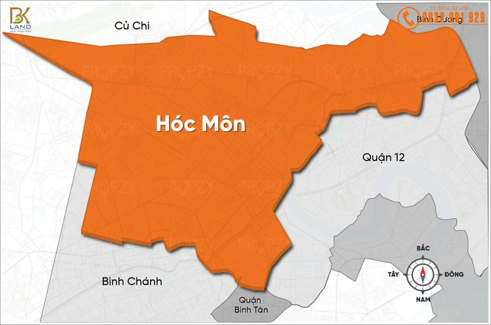 Hóc Môn giáp quận nào?